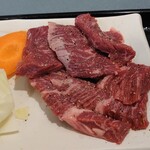 浪漫 - ビーフステーキランチ　850円　の牛肉　割と分厚めのお肉