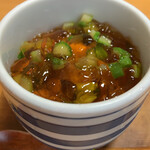 割烹 一楓 - 雲丹とアスパラガスの冷やし茶碗蒸し