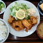 美代志食堂 - 唐揚げ定食