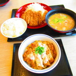 かつや - ロースカツ定食　豚汁大　７５９円　＋　４４円（税込）とカツ丼・梅　５３９円円（税込）【２０２１年６月】