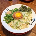 麺者風天 - 汁なし辛肉まぜそば特盛