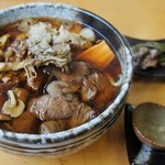 そば処 平石亭 - 「天然きのこ入りそば(温)数量限定」\1000です(10/14UP)