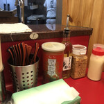 豚骨醤油ラーメン 王道家 - 薬味類