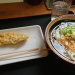 白川うどん - ひやひやとオリーブ鶏の天ぷら