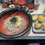 Soba Dokoro Tombo - ぶっかけそば3玉 791円 + とり 165円 + キス 209円 + なす 120円 = 1,285円