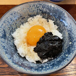 Ramen FeeL - 「かわなべ鶏卵の卵かけご飯 海苔の佃煮添え」380円