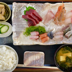 旅館ごとう‎ - 「刺身盛り合わせ定食」@1980