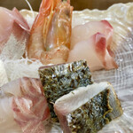 旅館ごとう‎ - 右サイドは、「平目、鰆の炙り」