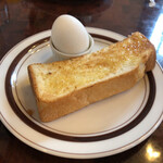 星乃珈琲 - トーストとゆで卵