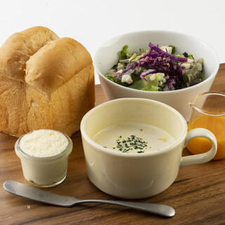 Lunch set with our proud fresh bread