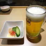 桜や - 生ビール＆お通し