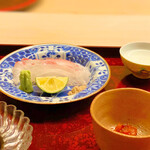 道人 - 明石の鯛と由良の雲丹（塩雲丹）