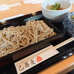 乙蕎麦 - 粗びきせいろ ミニ丼(炊き込みご飯)