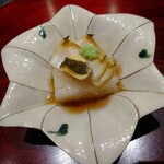 新町あだち - 山芋豆腐と蒸し鮑