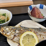 ささら - アジ塩焼 かつを刺身