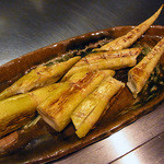 鉄板お好焼 昇次郎 - 秋なのにタケノコ！