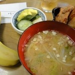 レストランモリヤ - 副菜類の味噌汁、お新香、煮物！