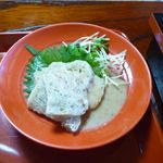 星月庵 - 強力粉から作ったお麩・・１ｋｇから280g程度しか作れないそうで、相当手間もかｋる品だそうです。
弾力があり美味しいですね。ごまだれもいいお味です。