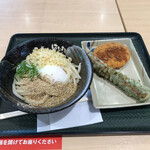 Hanamaru Udon - 温玉ぶっかけ（中、税込み４３０円）