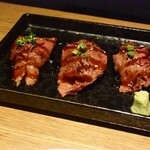 Yakiniku Toraji Shinjuku Takashimaya Taimuzusukueaten - ハラミ握り