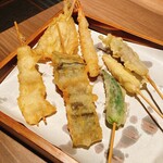 天ぷら と 海鮮 個室居酒屋 天場 - 天ぷら盛り合わせ
