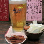 焼兵衛 - 生ビールとお通し