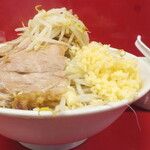 ラーメン二郎 - ラーメン小＋ニンニク多め＋白ネギ