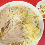 ラーメン二郎 - ラーメン小＋ニンニク多め＋白ネギ