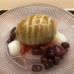 赤坂 菊乃井 - 昼懐石１３３１０円。黒糖アイスクリーム フルーツ蜜豆。豆の味がとーっても好みで、凄く美味しかったです（╹◡╹）（╹◡╹）
