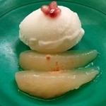 赤坂 菊乃井 - １０月　洋梨のコンポート