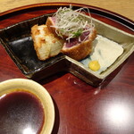 室町 和久傳 - 揚げ物　初鰹のフライと新玉葱