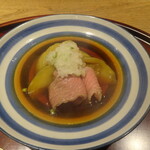 室町 和久傳 - かもなすと牛肉鍋