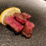 鳥茂 - 国産和牛ハラミ ステーキ。