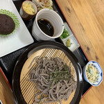 さかえ亭 - そば定食¥500- +ざる¥50- ぼたもち