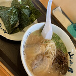 山小屋 - ラーメン ¥620- +おにぎり2個 ¥160-
