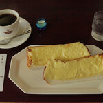 ふじひろ珈琲 - チーズトースト,ブレンドコーヒー各¥400