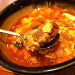 明月館 - カルビスープに入っているホロホロ肉！！