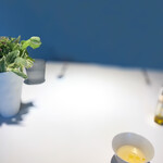 レスピラシオン - スープ　オリーブオイルを一振りして