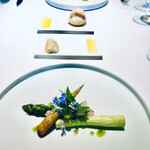 レスピラシオン - アスパラガスとバイ貝とヤングコーン