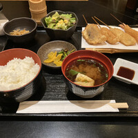 六波羅 - 串揚げ定食。