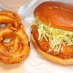モスバーガー - 海老カツバーガー&オニオンフライ