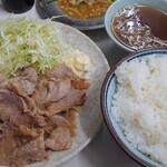 まこと食堂 - 豚肉生姜焼・ライス