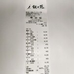 叙々苑 - レシート（参考に）