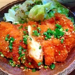 本陣 - チキンの厚みもあります。