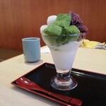 竹よし - 白玉と抹茶わらび餅の小倉サンデー