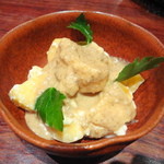 栄喜知 - 柿と湯葉のゴマ和え　香ばしくて美味しかった～