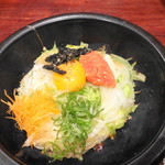 栄喜知 - 〆は明太子の石焼きご飯　さしずめ和風ビビンバ