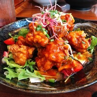 杏梨　チャイニーズキッチン 品川インターシティ店 - 鶏の唐揚げビリビリチリソースがけ ¥1100