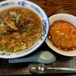 Soryu - 肉ネギラーメンと天津飯