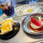 Ruparufan - チェダーチーズと黒胡椒のパウンドケーキ＆クレームダンジュ